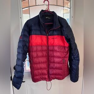 Marmot color block jacket, worn once but looks brand new, size l, super comfy.